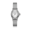 Reloj ovalado plateado elegante
