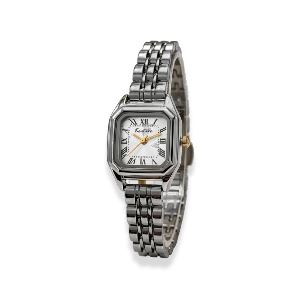 Reloj cuadrado pequeño plateado