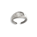 Anillo chunky destellos y puntos plateado