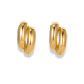 Aretes doble línea chunky