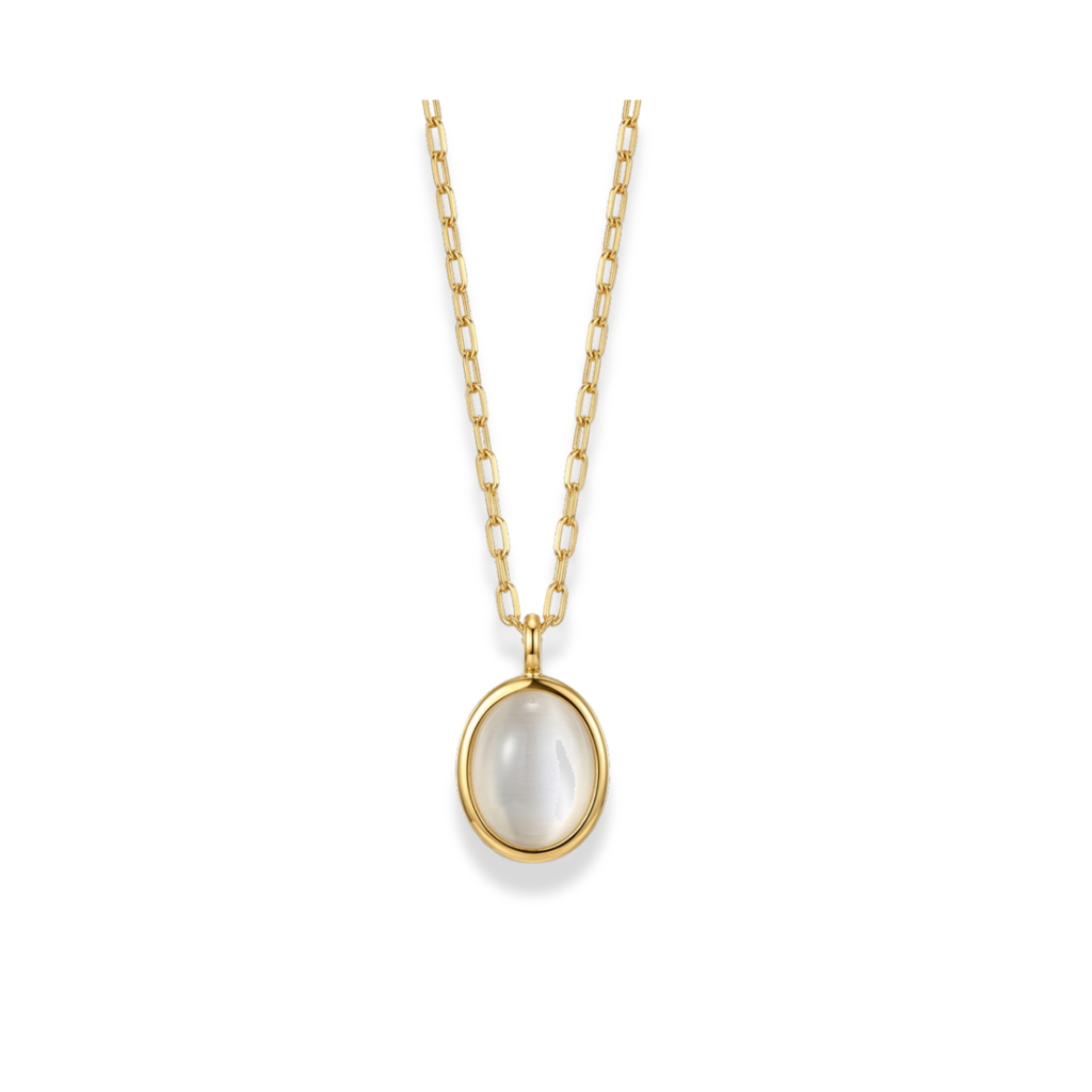 Cadena con dije de perla elegante