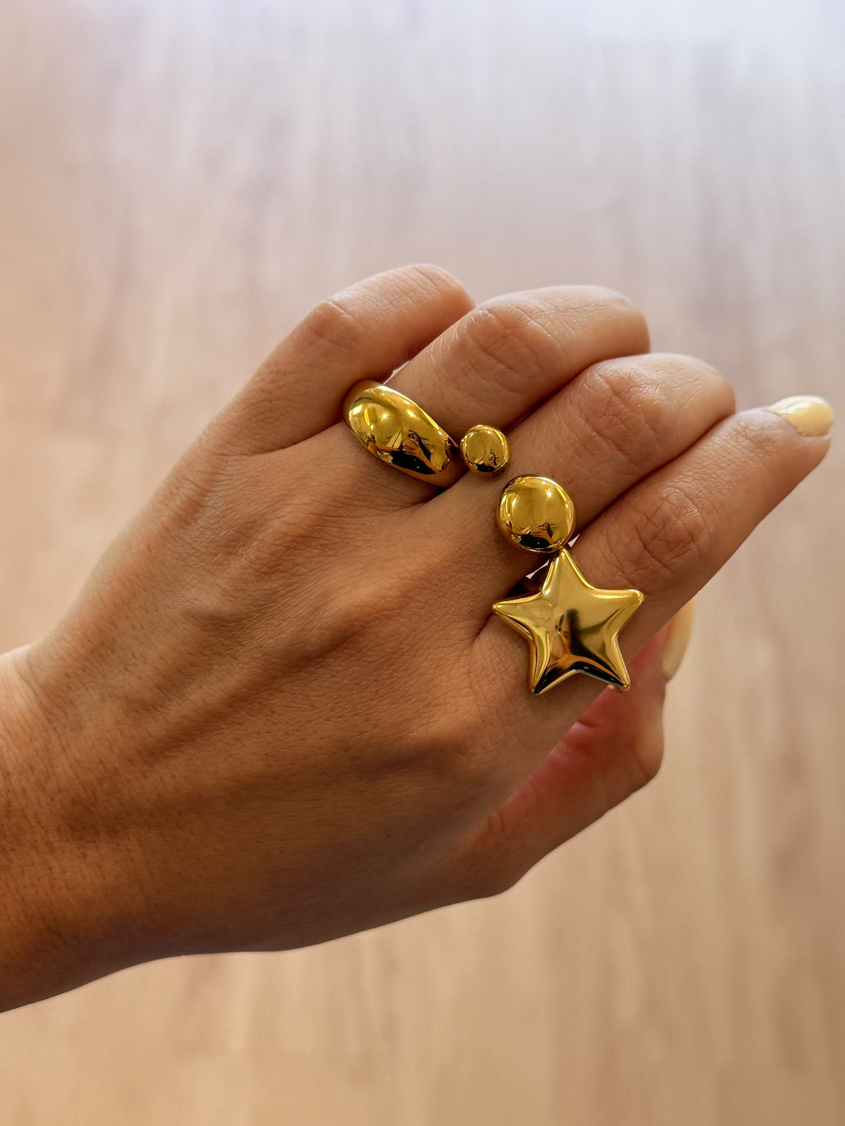 Anillo de estrella chunky