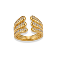 Anillo abierto de tres capas