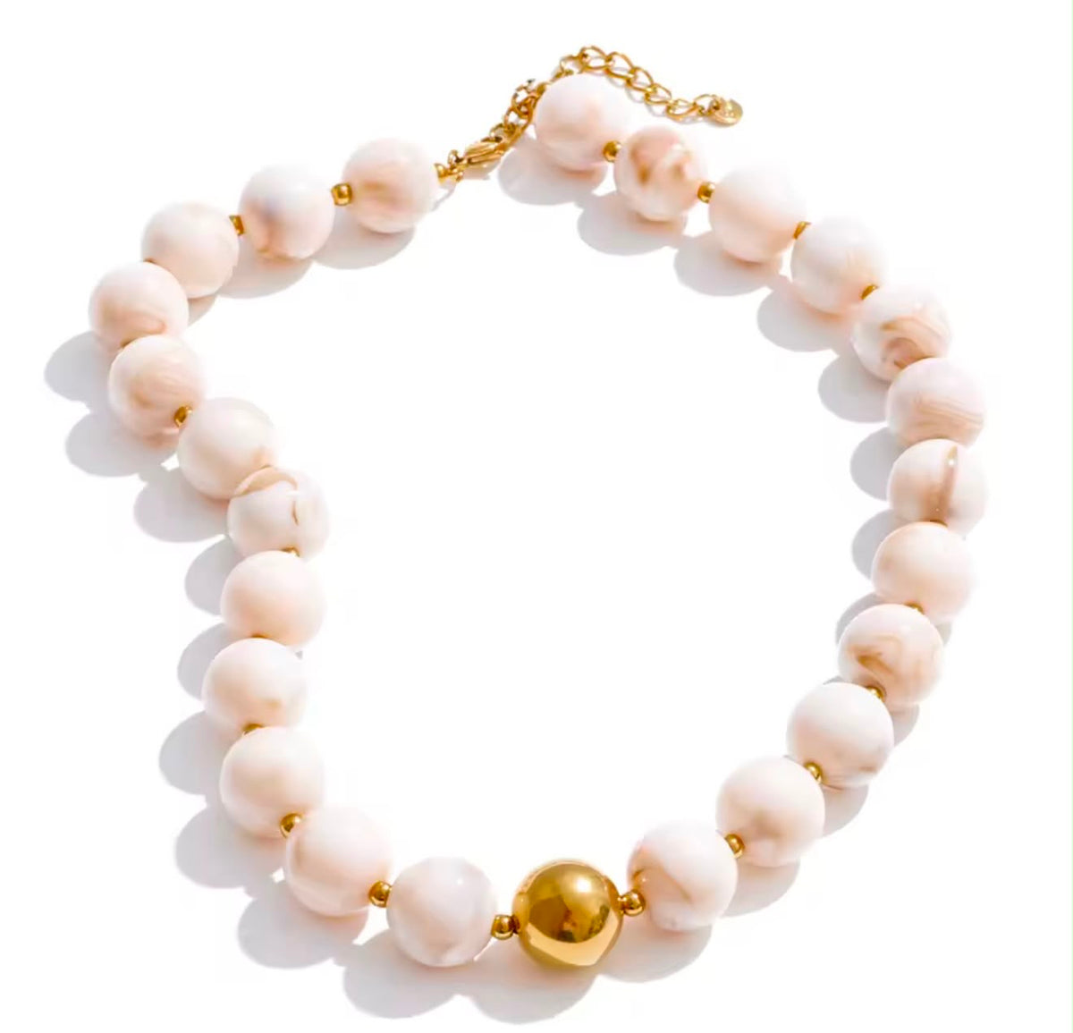 Chocker de bolitas color blanco