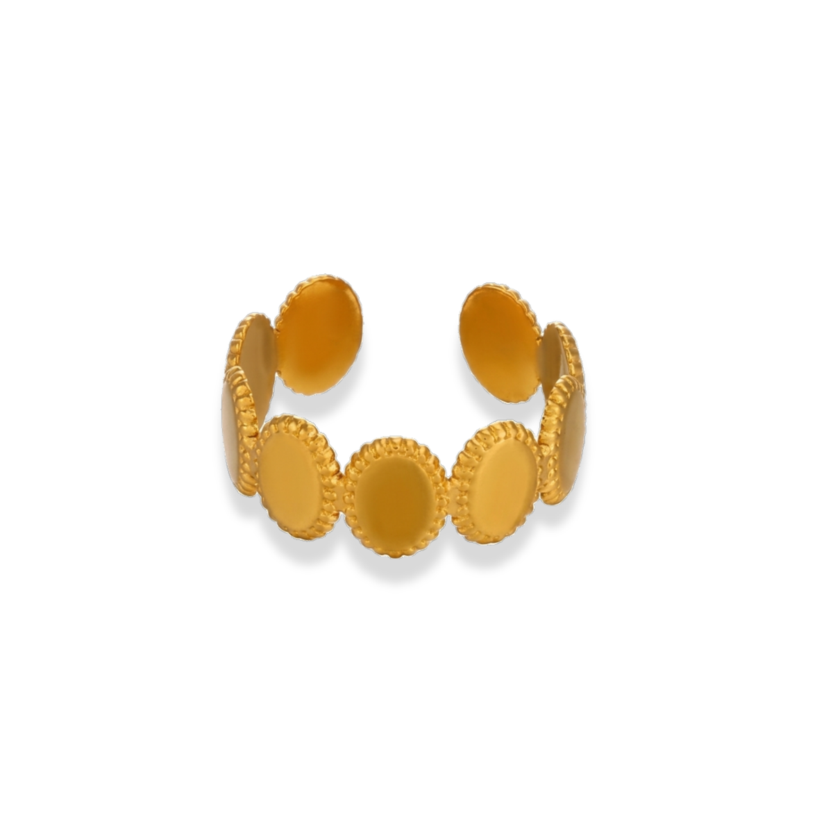 Anillo de óvalos dorado