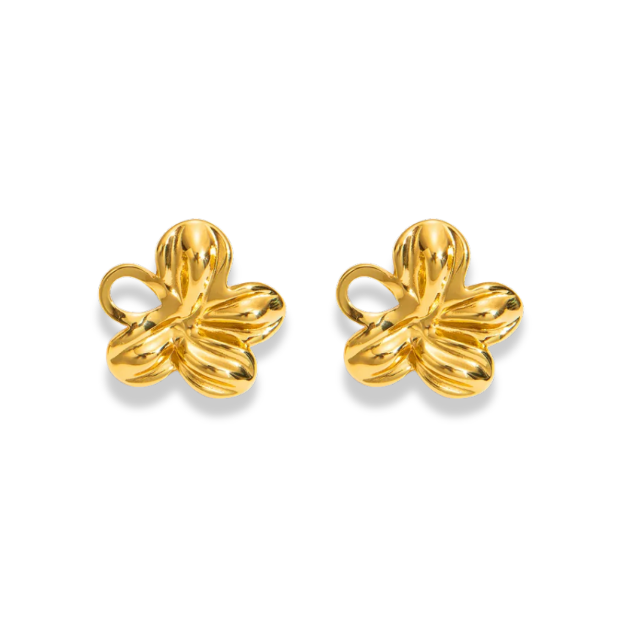 Aretes de flor pétalo hueco