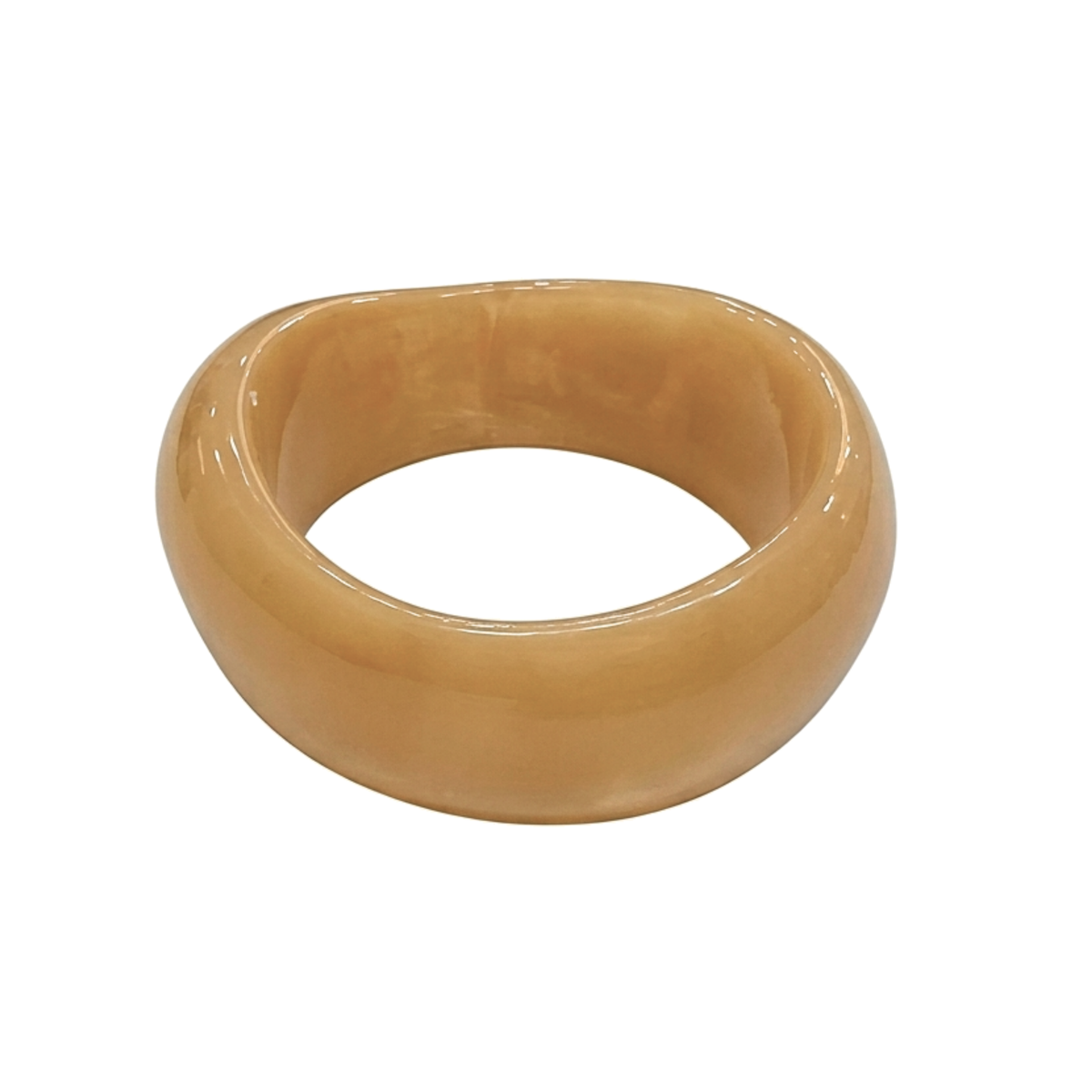 Pulsera acrílica de color nude gruesa