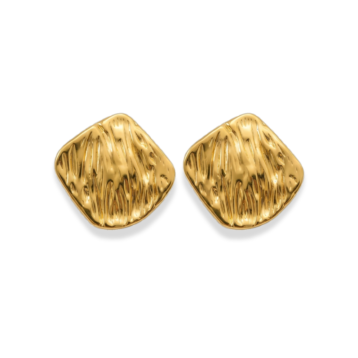 Aretes semi cuadrado con líneas