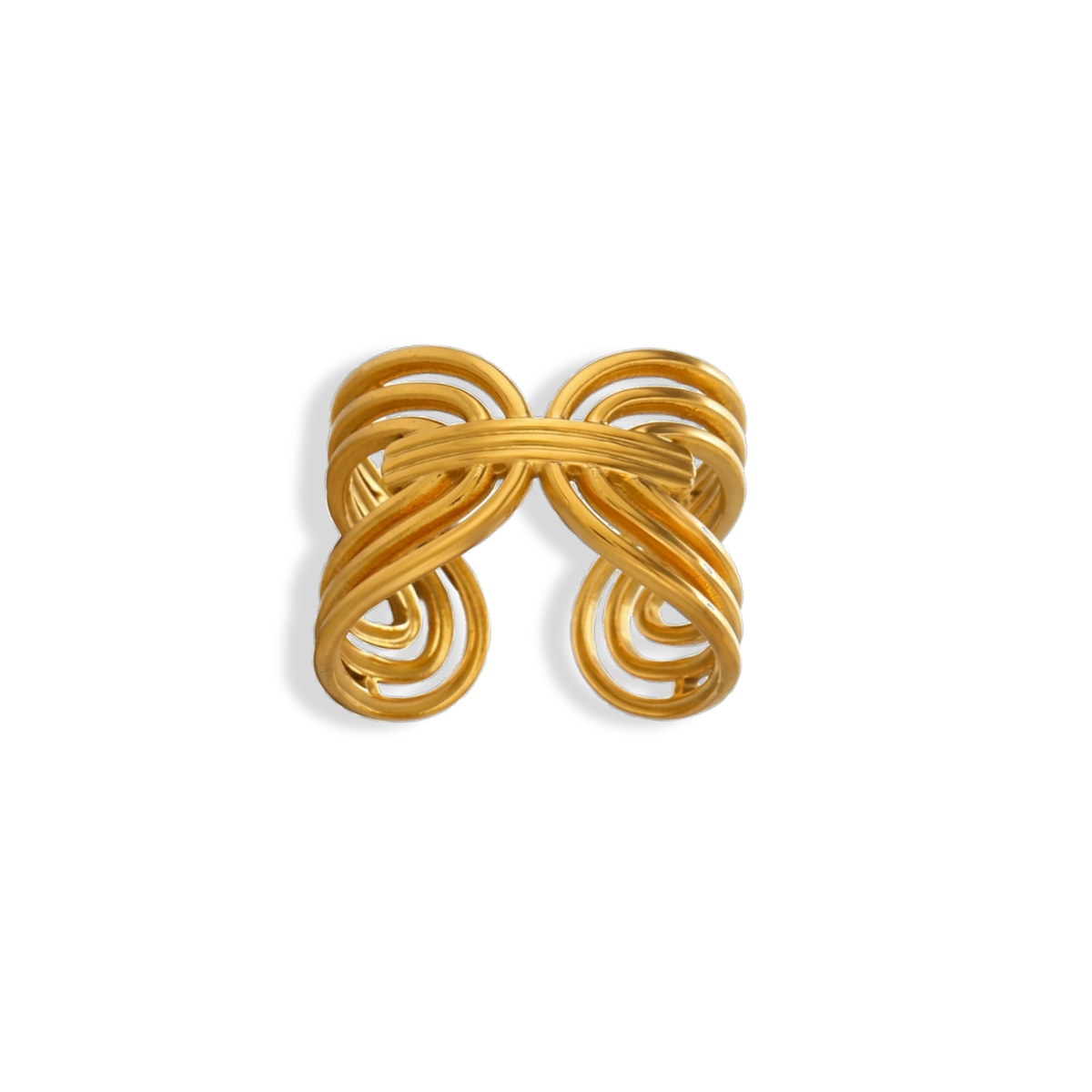 Anillo con diseño de líneas