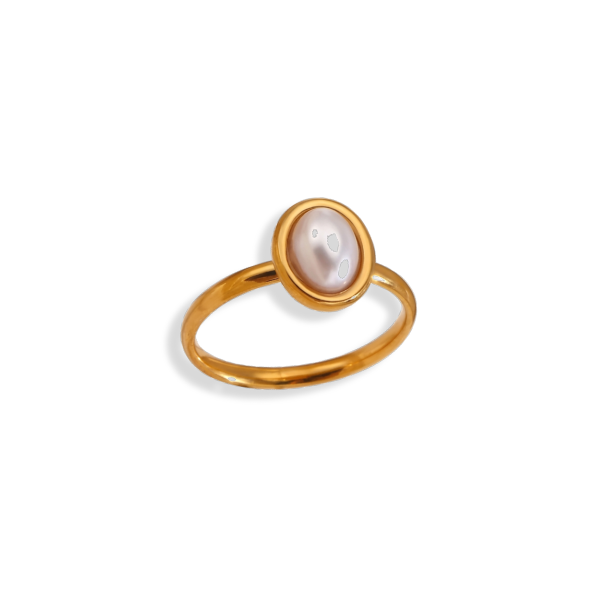Anillo con perla cultivada